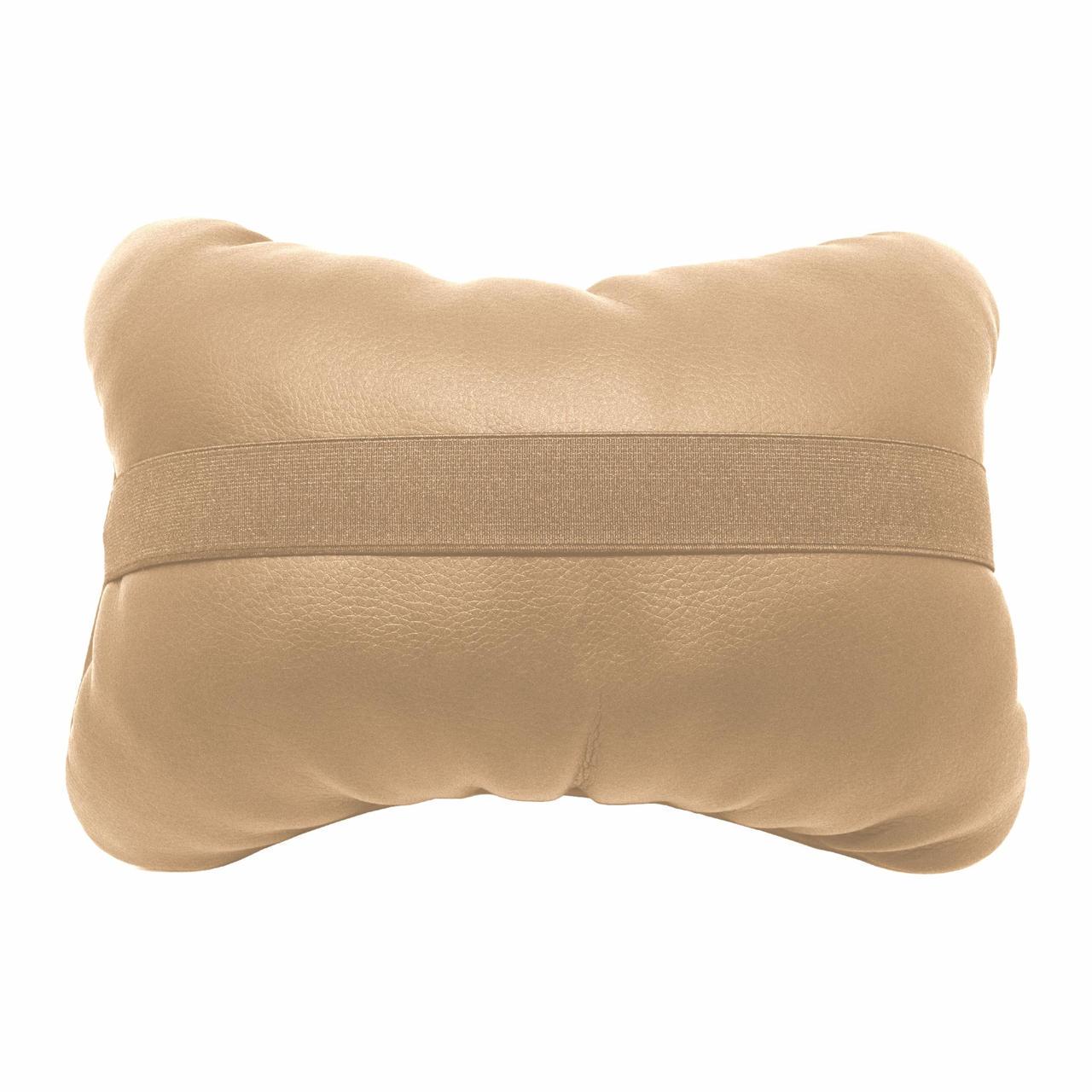 Подушка автомобильная Avtolife BMW для шеи из экокожи Бежевый (AVT-LBE-01) - фото 2 Подушка автомобильная Avtolife BMW для шеи из экокожи Бежевый (AVT-LBE-01) - фото 2