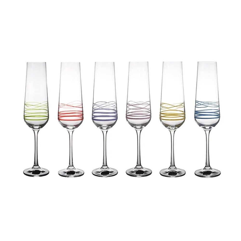 Набір келихів для шампанського Bohemia Sandra 200 мл 6 шт. (40728/200S/M8700) - фото 1