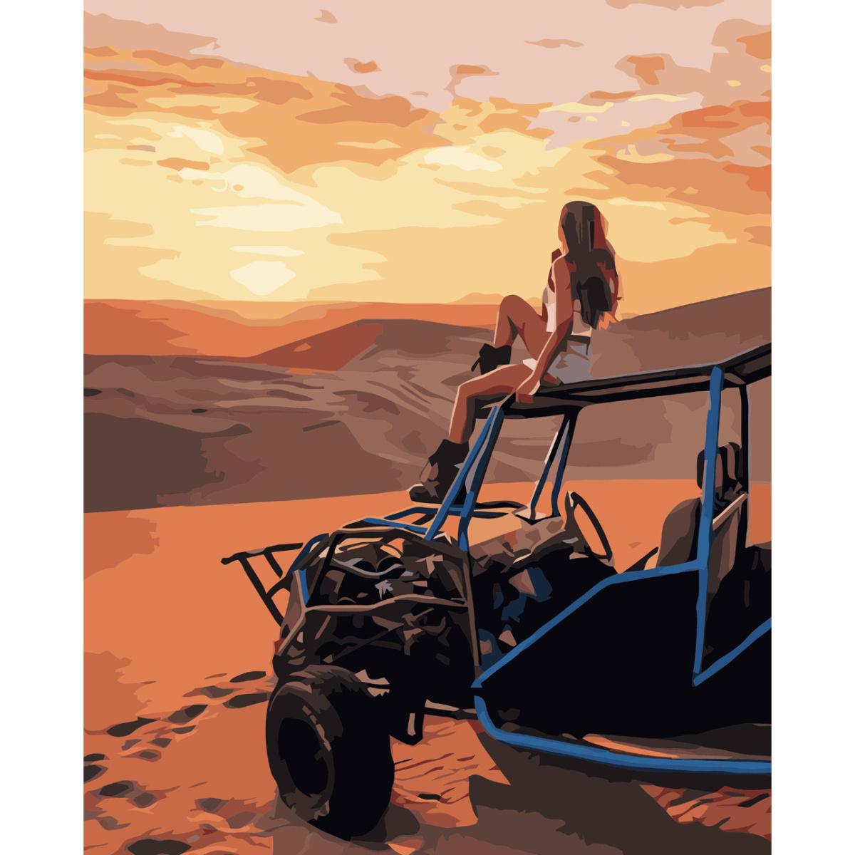 Картина по номерам Strateg Сафари по дюнам 40x50 см (VA-3682)