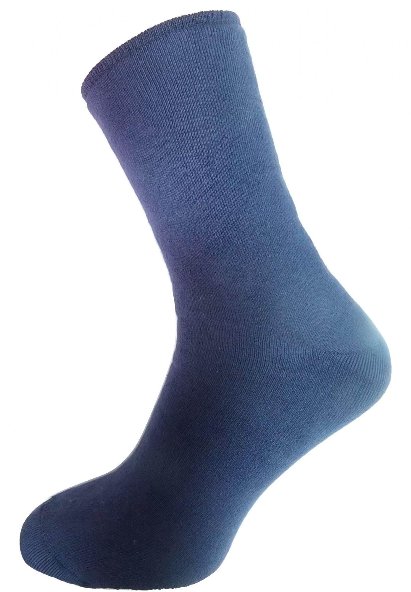 Носки Новая пара 442-386 махровые без резинки средние р. 42-44 Темно-синий (2386044215753)