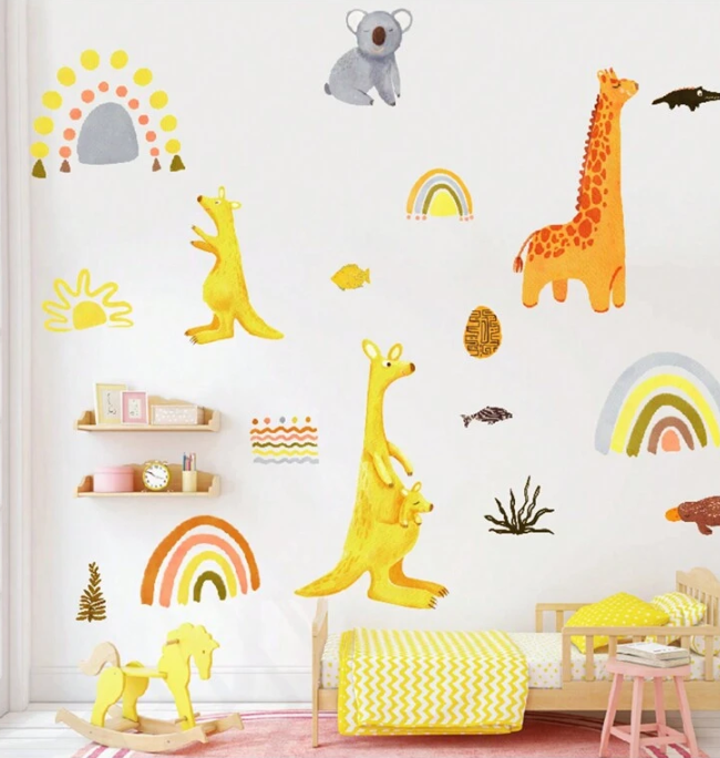 Набір вінілових наклейок декоративних Зоопарк в дитячу кімнату 30х90 см - фото 6 Набір вінілових наклейок декоративних Зоопарк в дитячу кімнату 30х90 см - фото 6