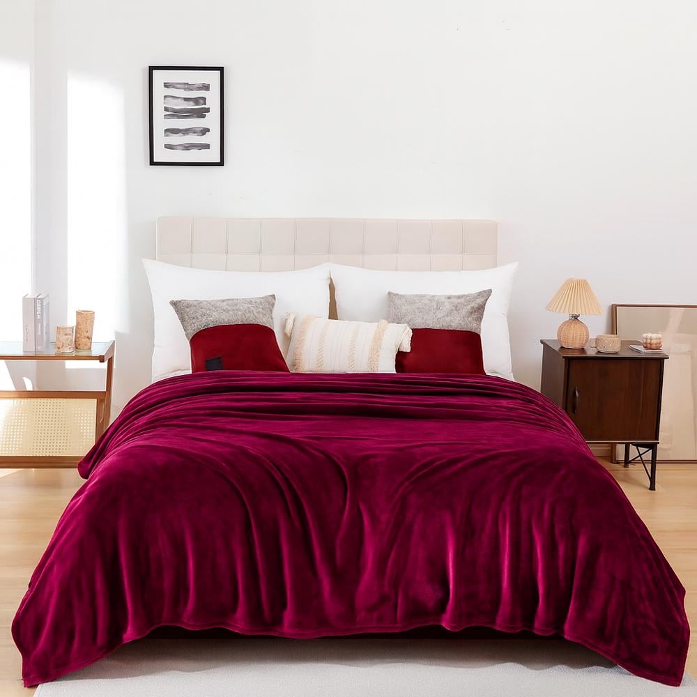 Плед флісовий Love You 200х220 см Бордовий (8297) Плед флісовий Love You 200х220 см Бордовий (8297)