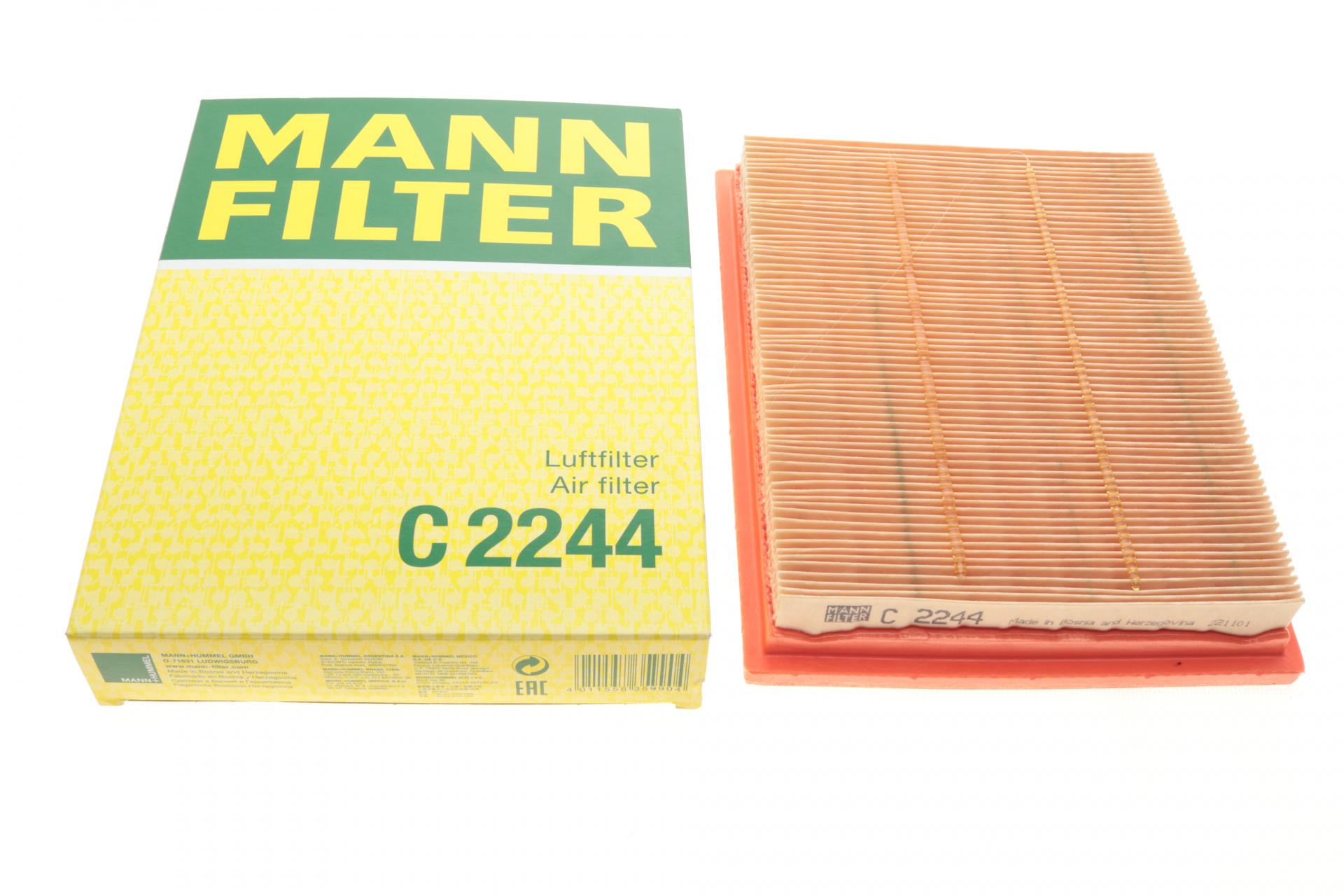 Фильтр воздушный Mann-Filter для Ford Fiesta 1,25-1,6 02-08/Fusion 1,25/1,4/1,6 02-12/Mazda 2 1,25/1,4/1,6 03-07- (C 2244)