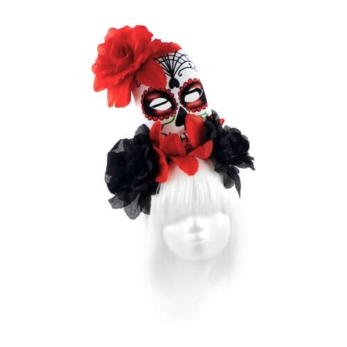 Обруч Carnival Muerte з фатою SETA Decor 19-901BLK-RD