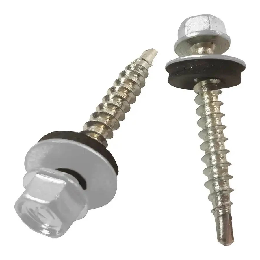 Шуруп покрівельний М4.8х35 250 шт. RAL 9006 Шуруп покрівельний М4.8х35 250 шт. RAL 9006