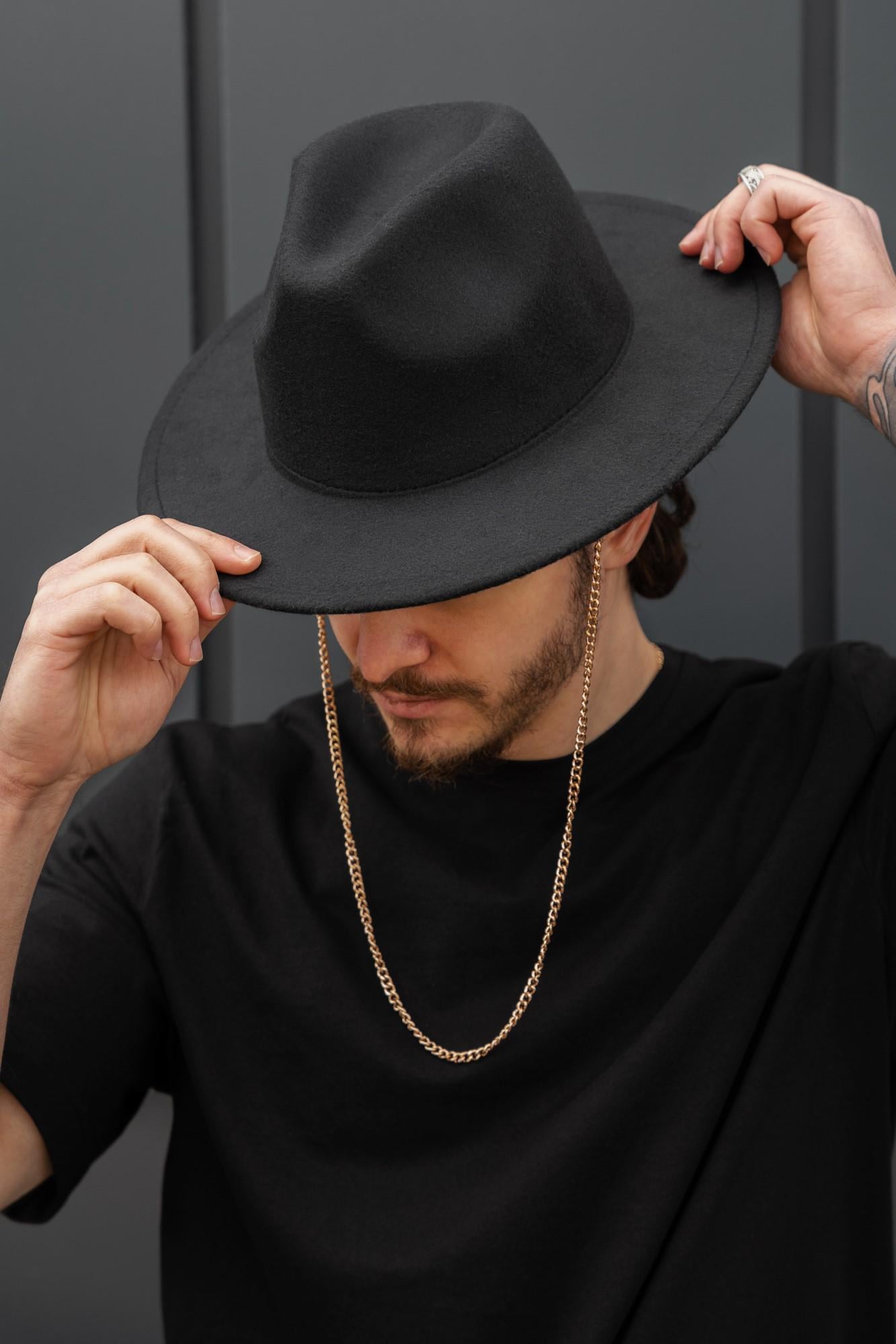 Капелюх Without Fedora з ланцюжком Black (8056430 8056431)