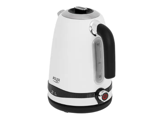 Электрочайник Adler стальной с ЖК-дисплеем и контролем температуры 1,7 л Белый (1295) - фото 2 Электрочайник Adler стальной с ЖК-дисплеем и контролем температуры 1,7 л Белый (1295) - фото 2