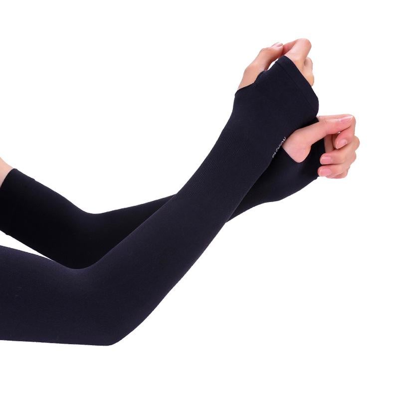 Нарукавники длинные эластичные с открытой ладонью для защиты от солнца (29486)