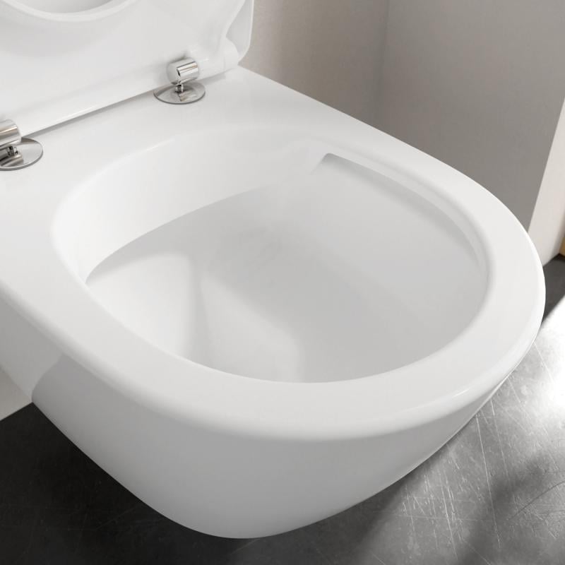 Унитаз подвесной Villeroy&Boch SUBWAY 2.0 5614R201 безободковый с сиденьем с микролифтом (97064) - фото 12