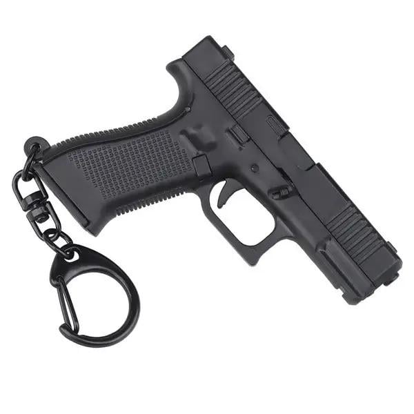 Брелок пистолет Glock 17 подвижный Черный