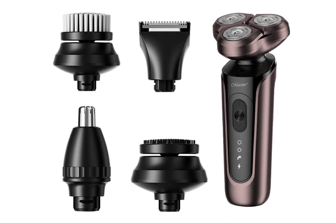Бритва роторная Maestro 600 мАч 3 головки 5 насадок (MR-674)