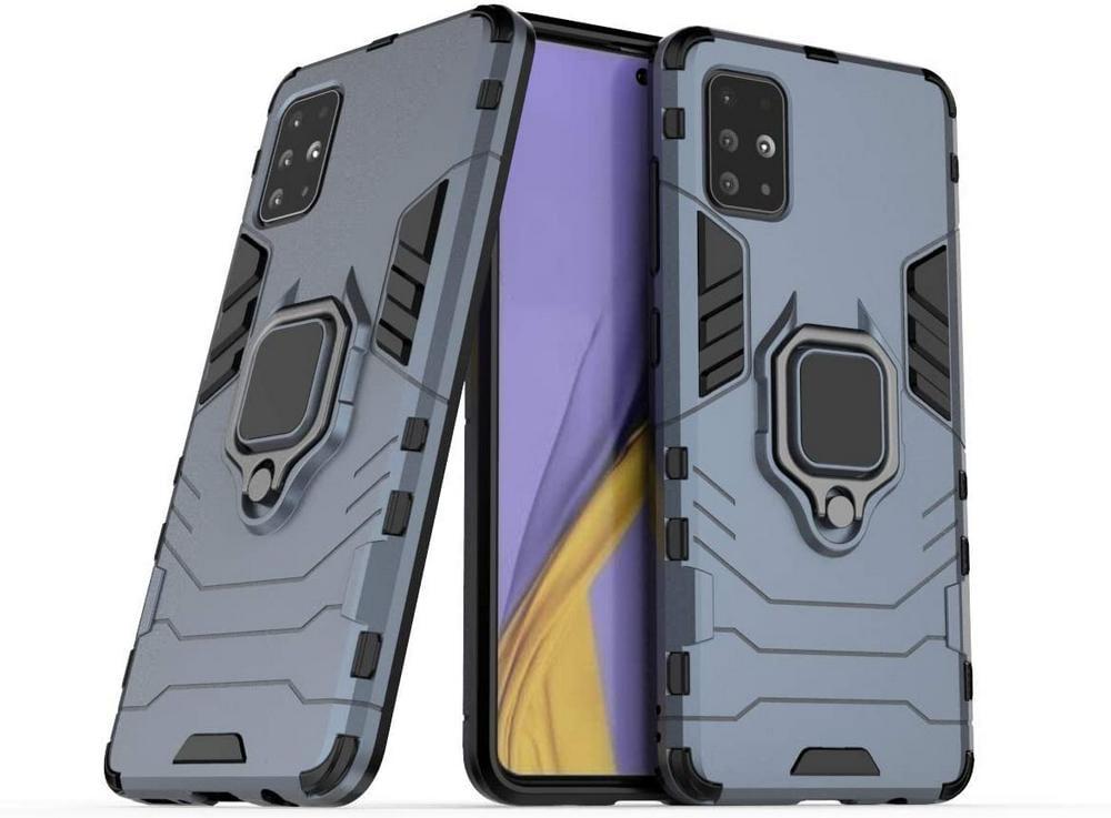 Противоударный чехол Samsung Galaxy A51 A515 (подставка кольцо) Graphite (14007-40)