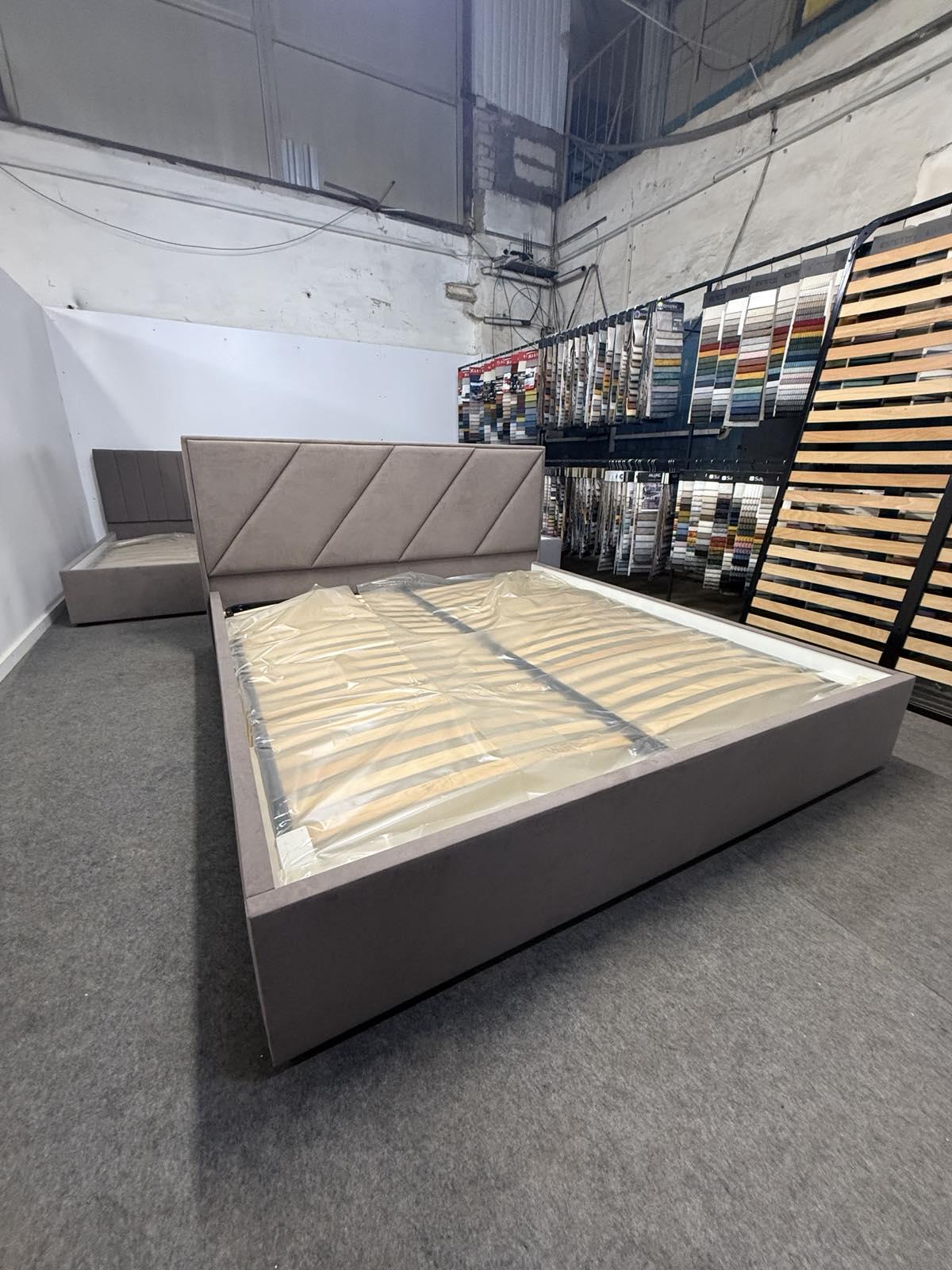 Кровать с подъемным механизмом ADS Mebli Сигма 180х200 см велюр Simple 6 Коричневый (30742451) - фото 9