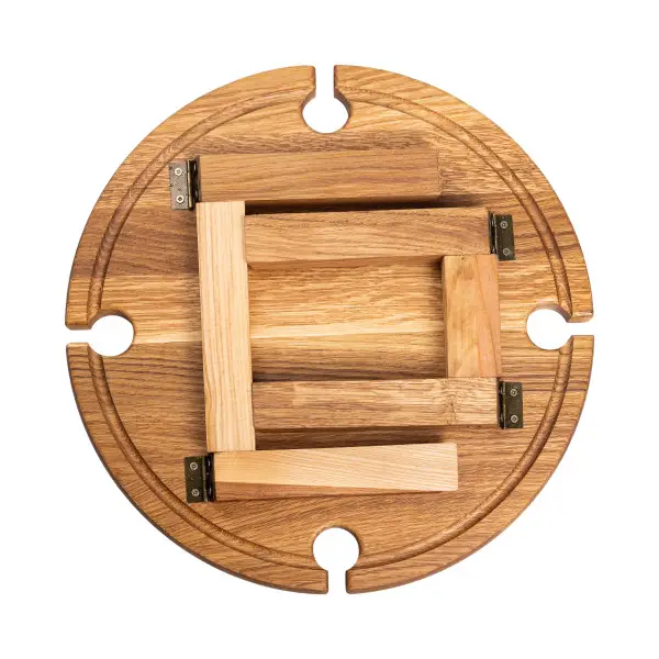 Столик винный круглый из дерева 35х35х18 см на ножках (BWR35018S) - фото 8