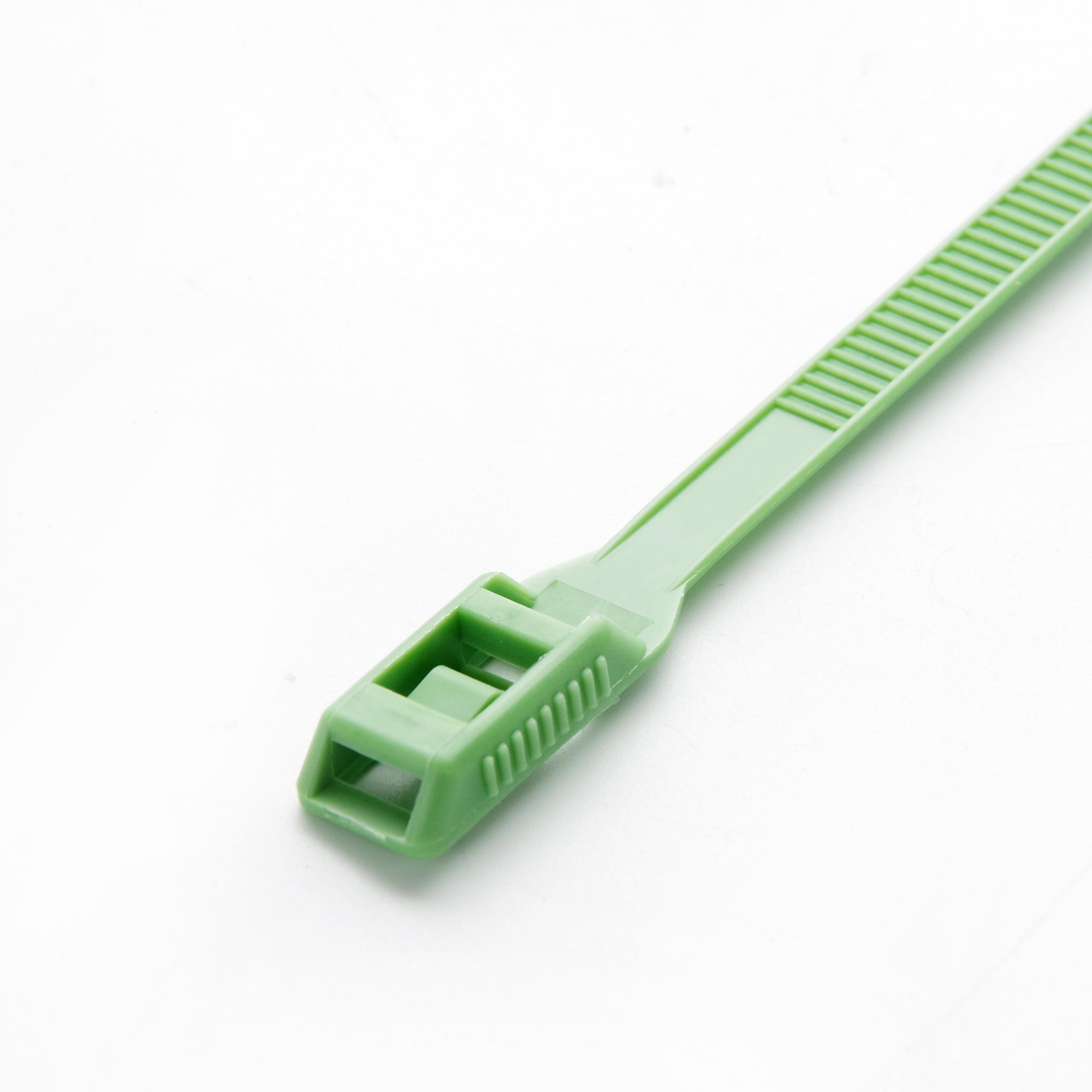 Хомут нейлоновий Apro з низьким профілем замка 100 шт. 8x400 мм Салатовий (CTLC-47059)