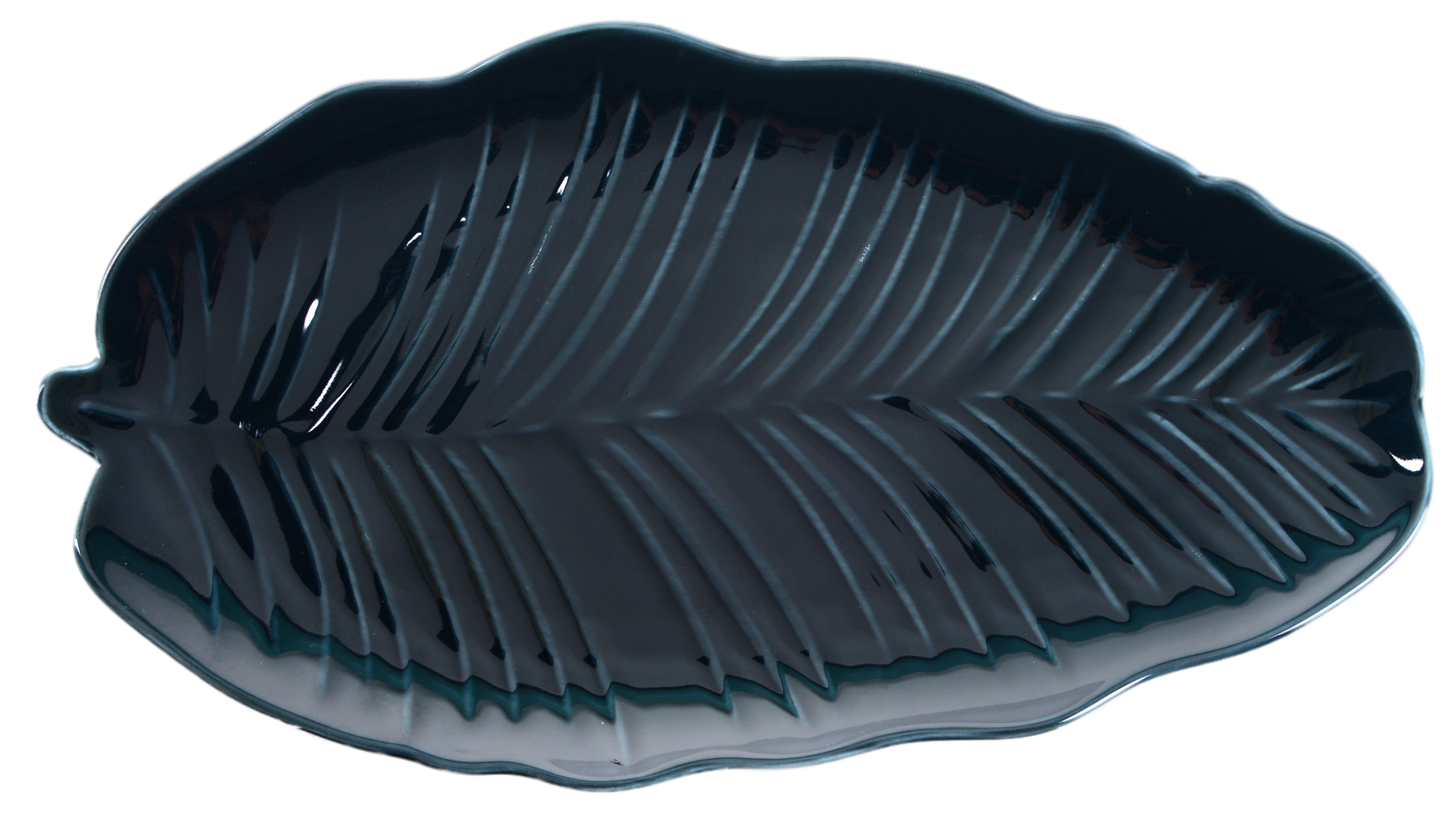 Блюдо фарфоровое Limited Edition Leaf Black овальное 30x16,8 см (B010751)