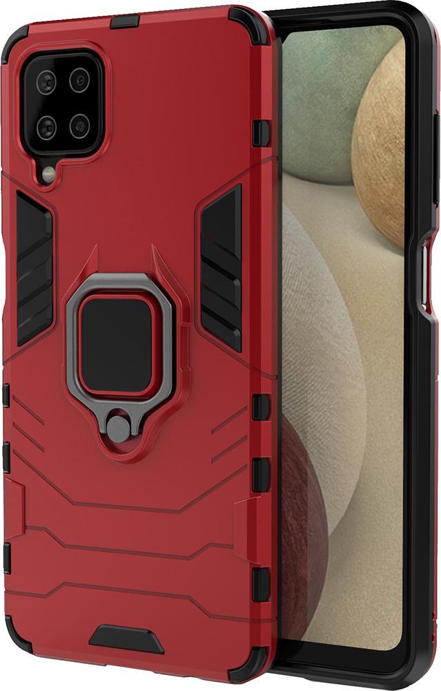 Противоударный чехол Samsung Galaxy A12 A125 (подставка кольцо) Red (19572-2D)