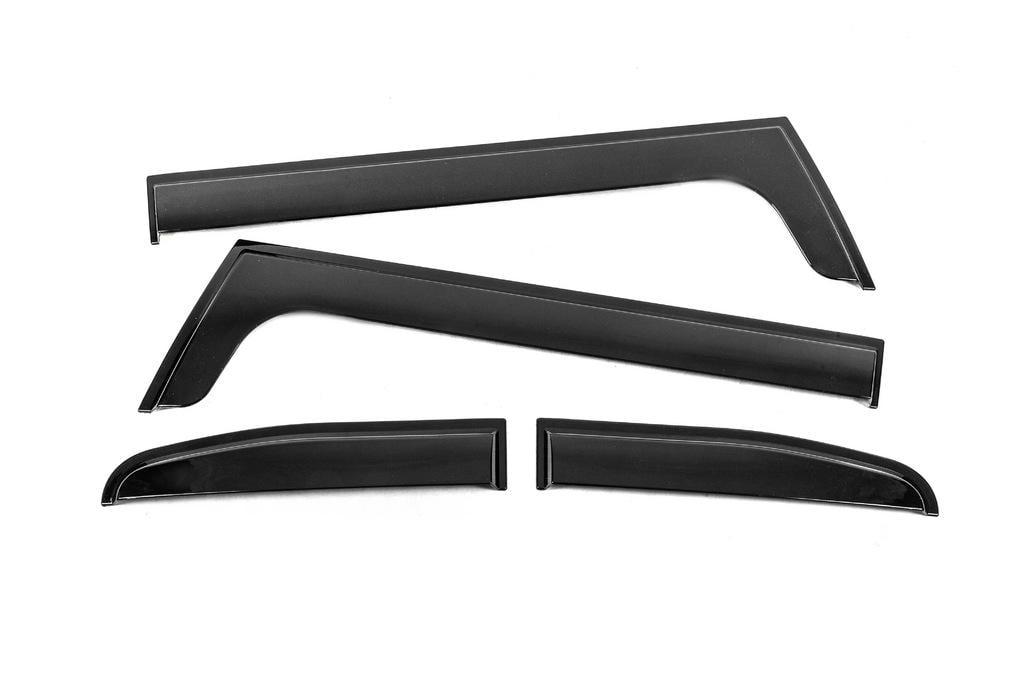 Ветровики Niken Luxury для Toyota FJ Cruiser поликарбонат 4 шт. Черный (130054)
