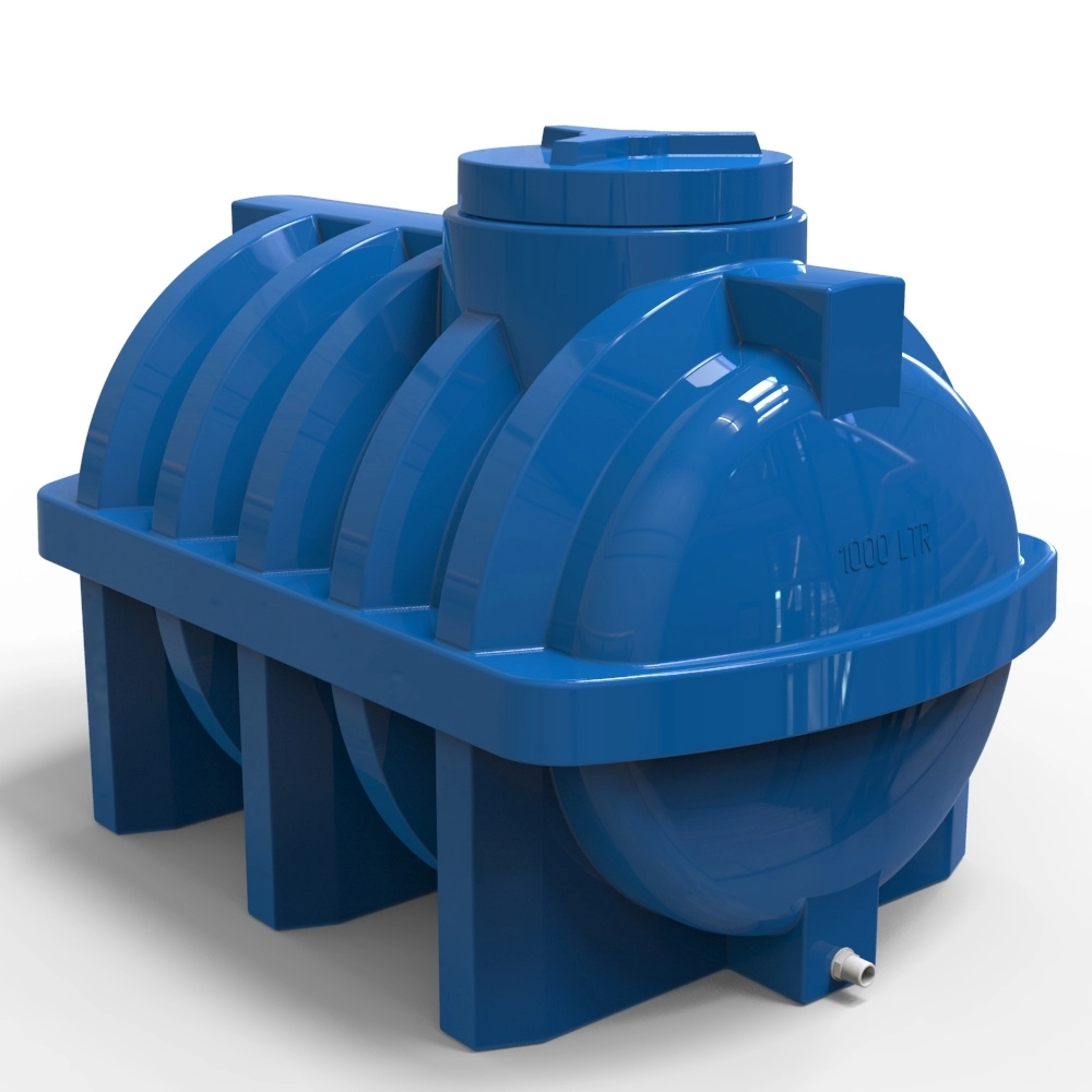 Бак усиленный двухслойный горизонтальный для жидкостей на 1000 л Litolan EG1000 Р/ребро (DR001730)