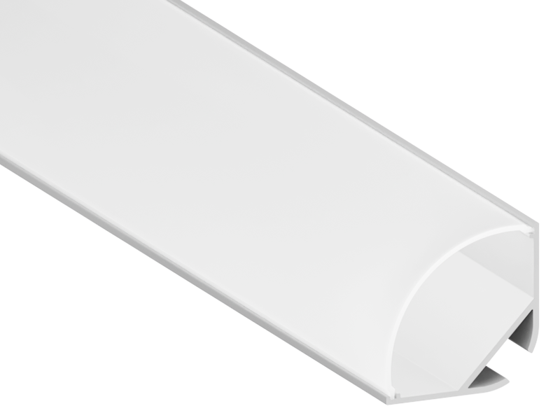 Профиль алюминиевый анодированный LEDUA АЛ-06-1 + рассеиватель для LED ленты угловой подвесной 2 м (3936)