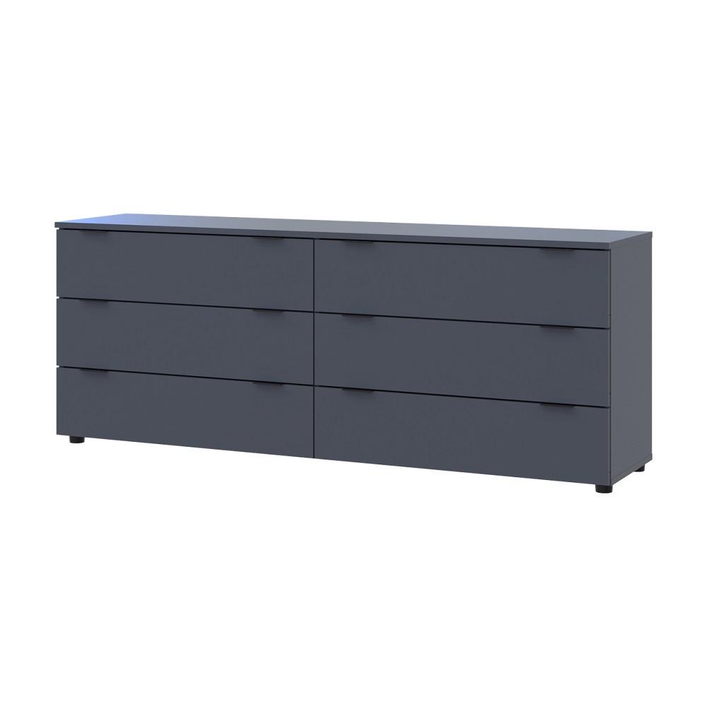 Комод Doros Рон 9 DRS-011778 6 ящиков 160х38х62 см Графит (41516176)