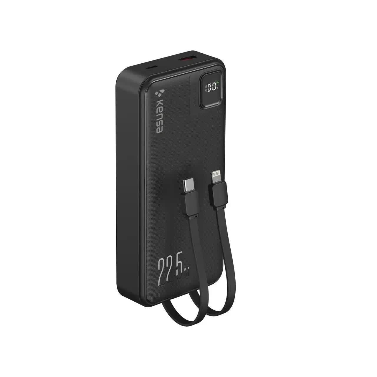 Повербанк KENSA KP-89 20000 mAh 22,5W с дисплеем быстрой зарядки PD QC USB-C и кабелями (31567720)