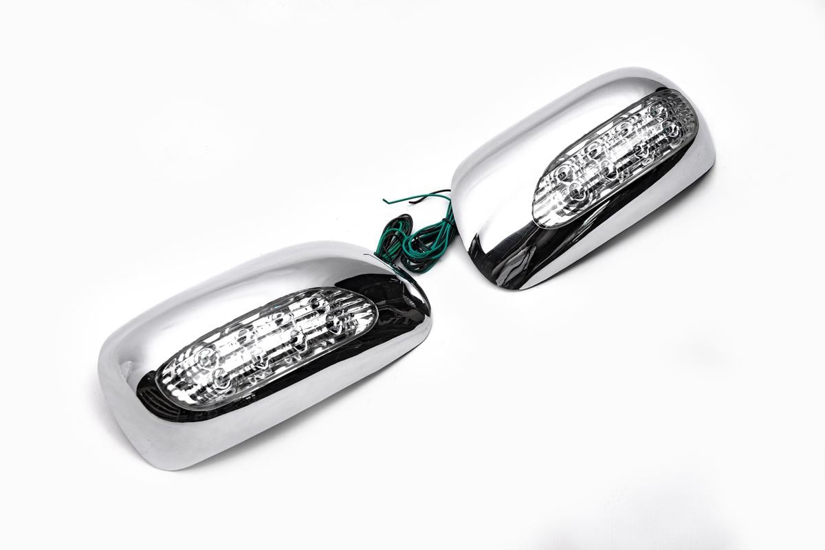 Накладки на зеркала под LED Carmos для Toyota Corolla 2002-2007 гг. abs-пластик Хром