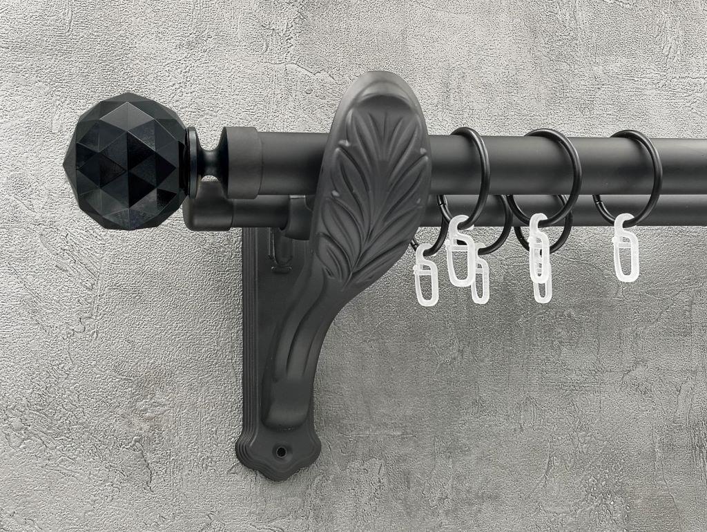 Карниз Quadrum Неро гладкая штанга двойной ретро 25/19 мм 240 см Черный