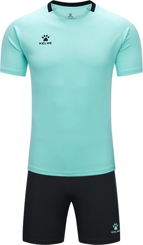 Комплект футбольной формы Kelme LUGO S Бирюзово-черный (8451ZB1245.9405)