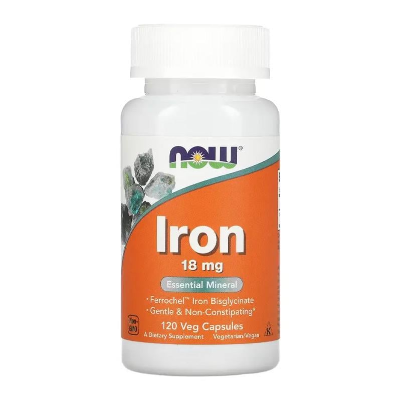 Железо NOW Iron 18 мг 120 капс. (07799-01)