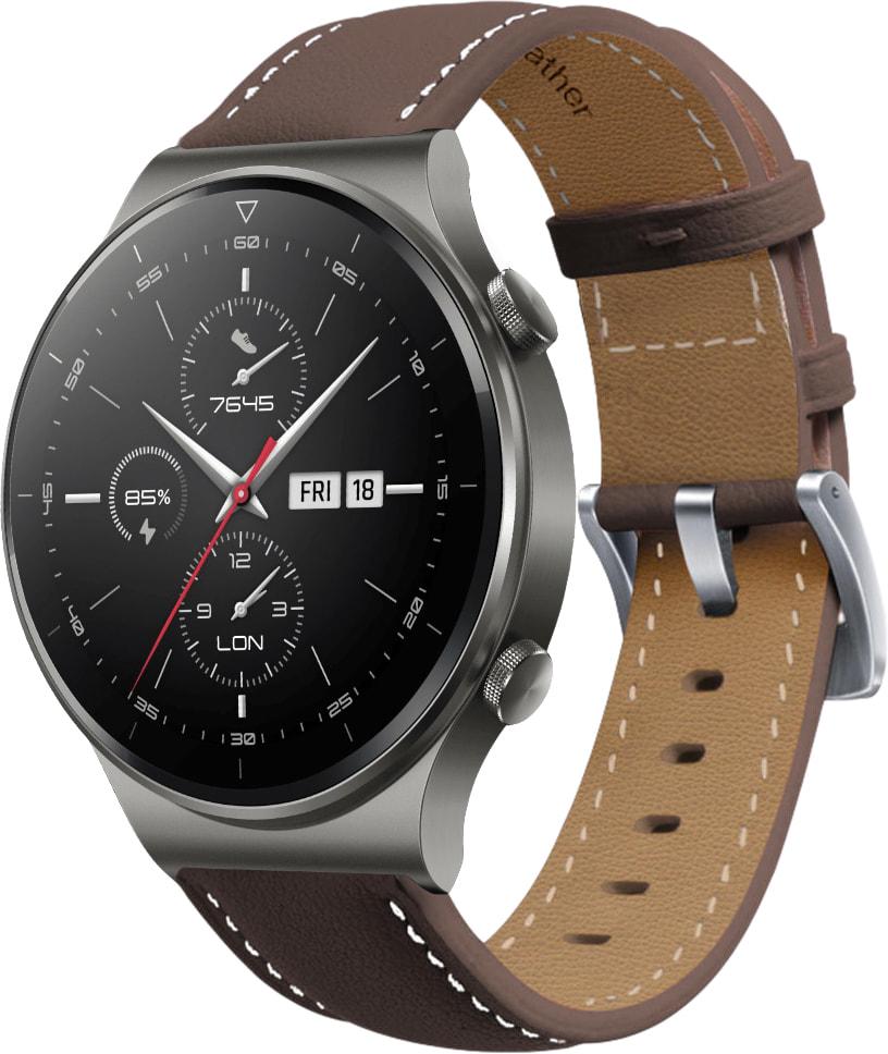Ремешок кожаный Folsa для Huawei Watch GT 2 Pro Dark Brown (31547-05)