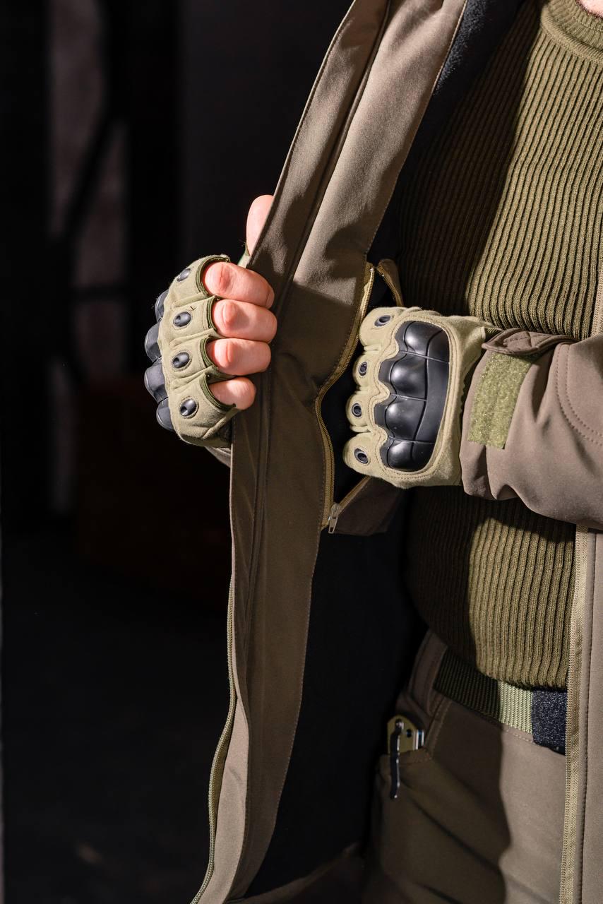 Куртка зимняя SM Softshell S Оливковый (9668984) - фото 3 Куртка зимняя SM Softshell S Оливковый (9668984) - фото 3