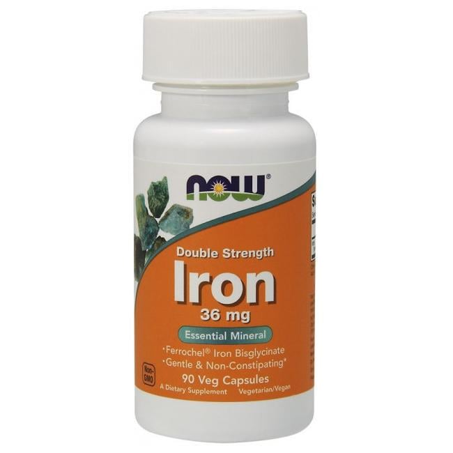 Железо NOW Foods Iron 36 mg 90 капс.