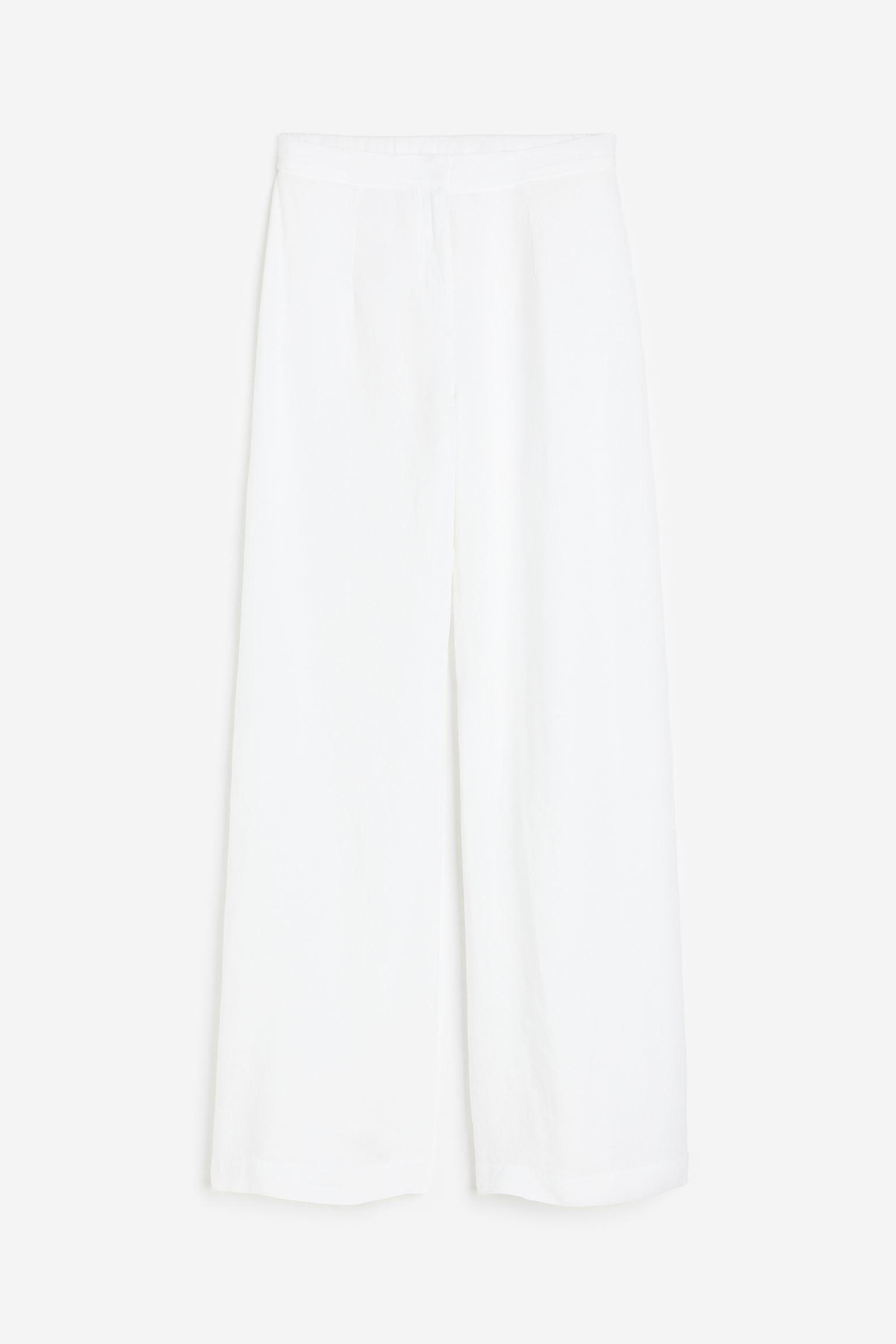 Брюки лен бленд р. 40 Белый (1145337wer)