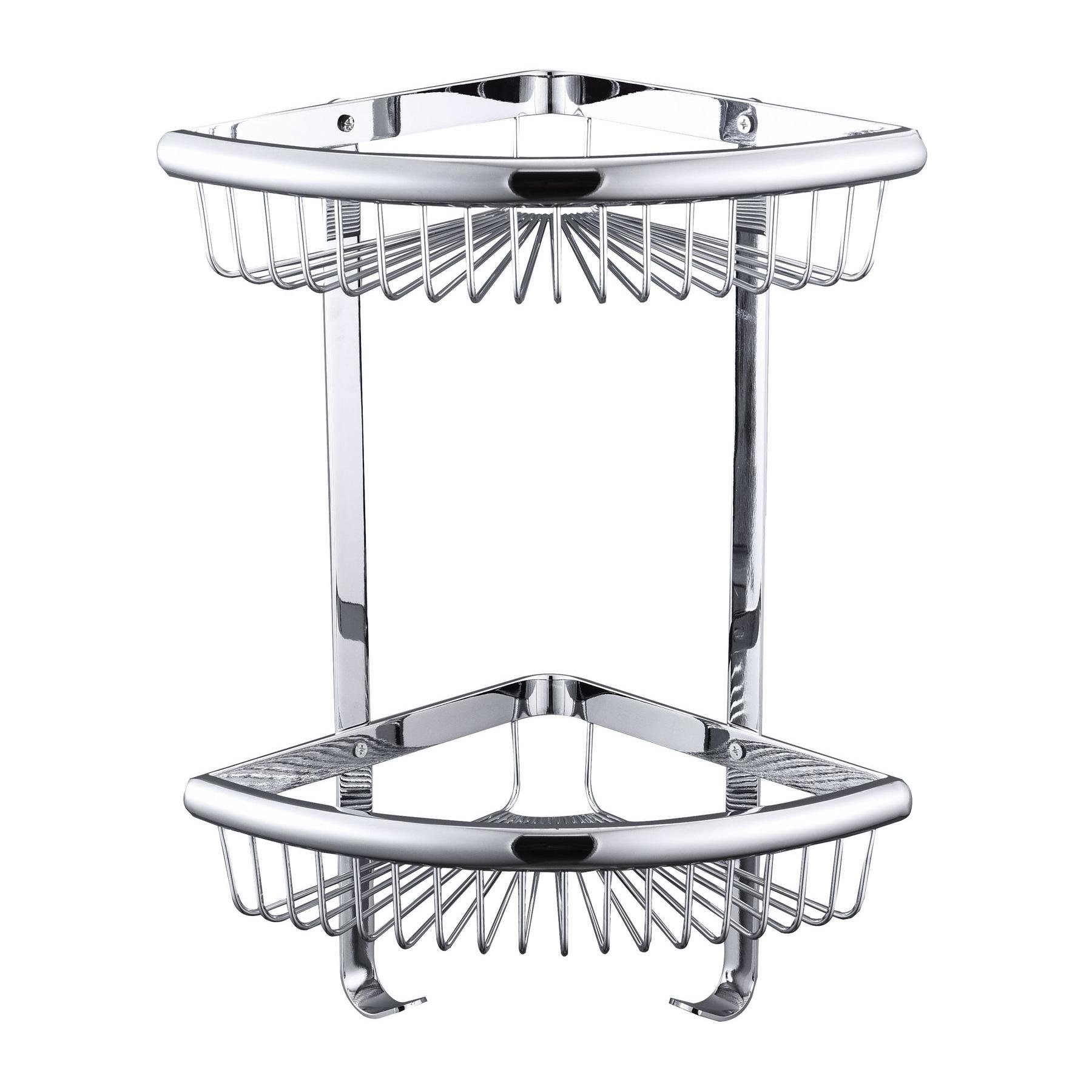 Полка настенная для ванной TOPAZ 4115-2 000021259 металлическая двойная Хром (103339)