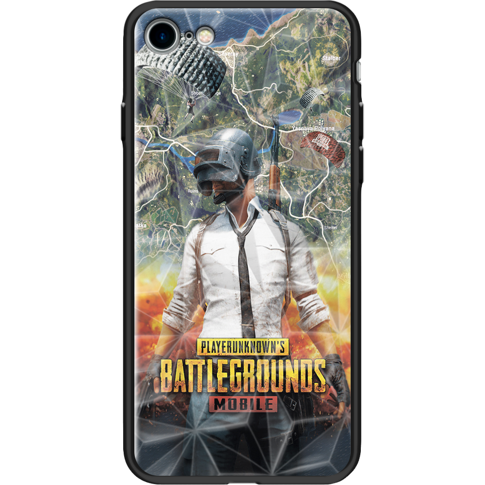 Чехол BoxFace Apple iPhone 7/8 SE  2020 PUBG Mobile Черный силикон с призмой (26205-up2309-37544)