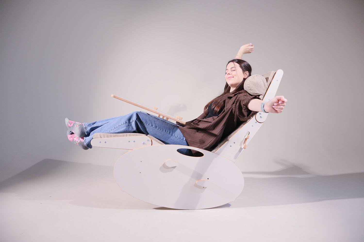 Стіл комп'ютерний трансформер ТО-17 для роботи напів-лежачи та лежачи Молочний - фото 2 Стіл комп'ютерний трансформер ТО-17 для роботи напів-лежачи та лежачи Молочний - фото 2