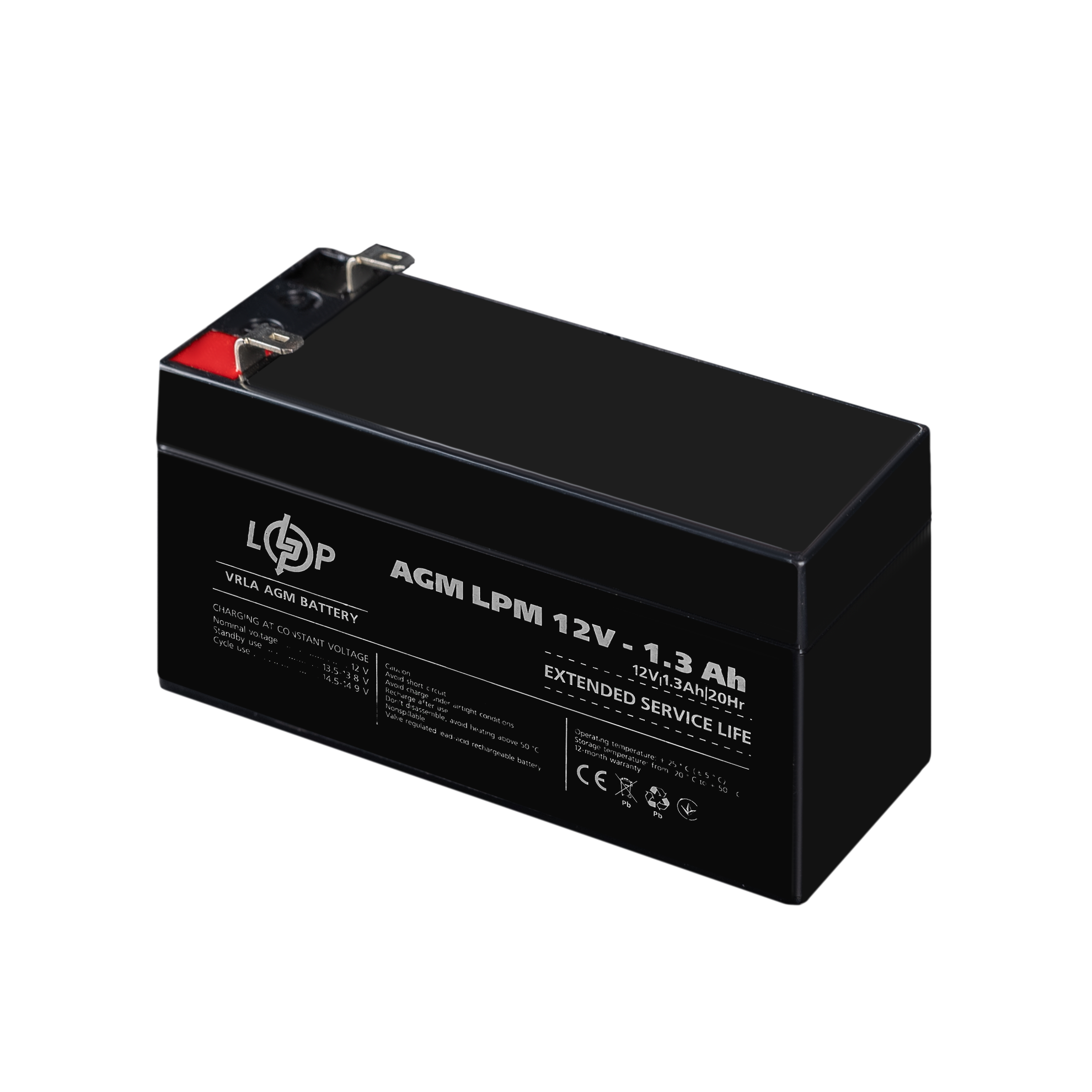 Акумулятор AGM LPM 12V 1,3 Ah - фото 3