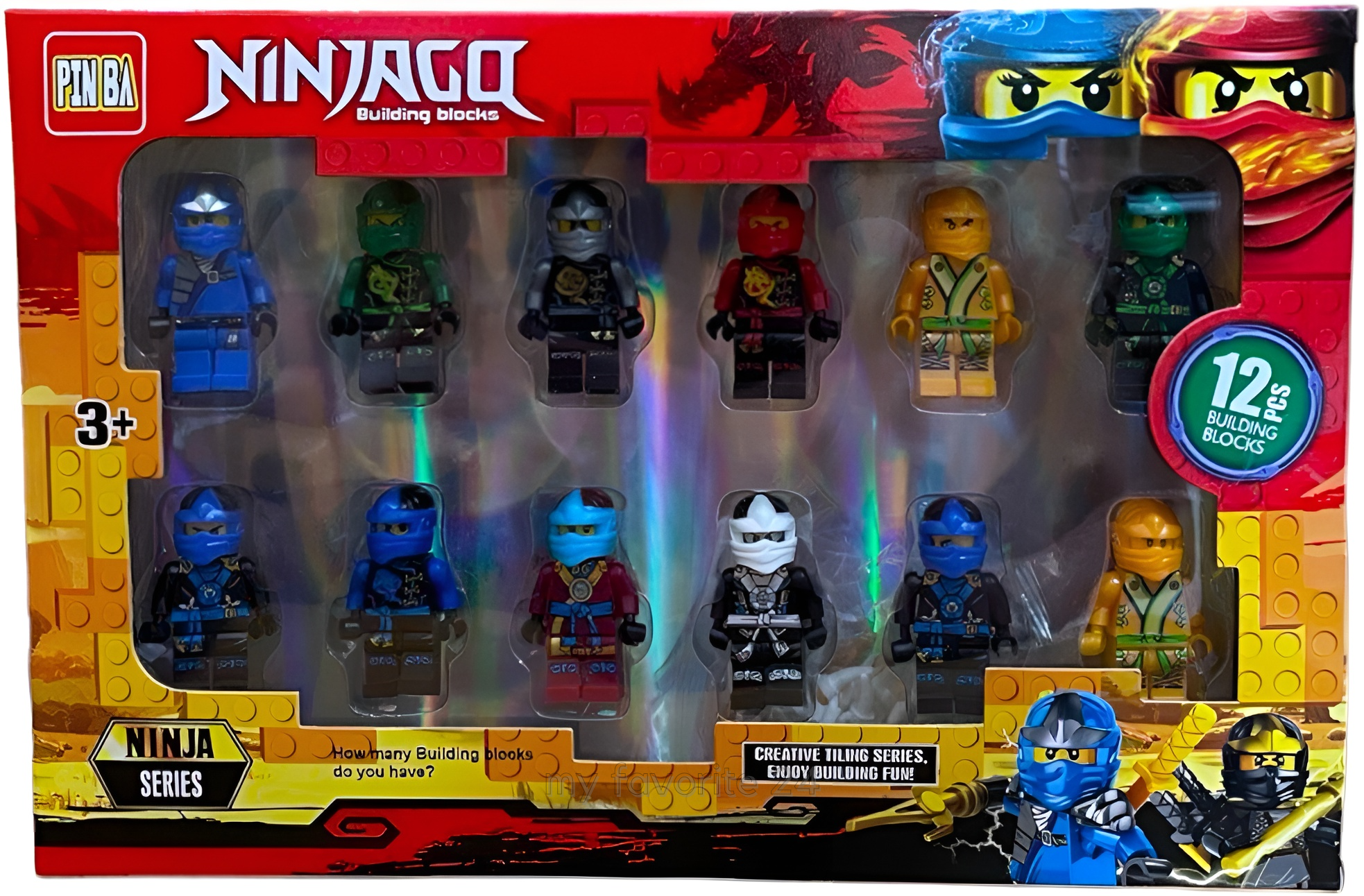 Набор игровых подвижных фигурок Ninjago в стиле Lego 12 шт. 4 см (1946416269)