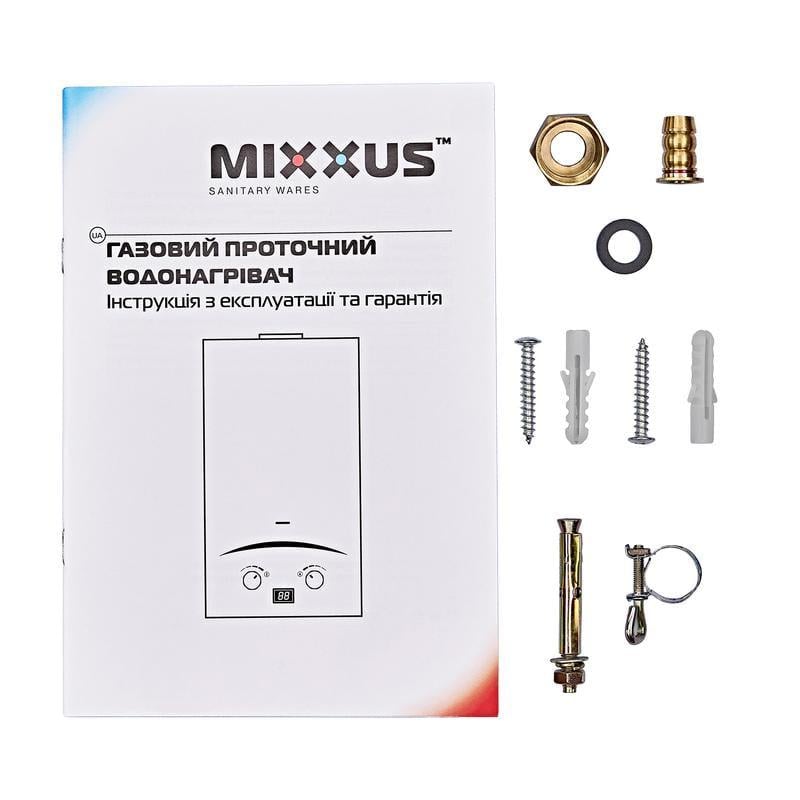 Газова колонка MIXXUS GWH-0112 BASIC димохідна 20 кВт 12 л/хв Білий (OL-WH0029) - фото 6