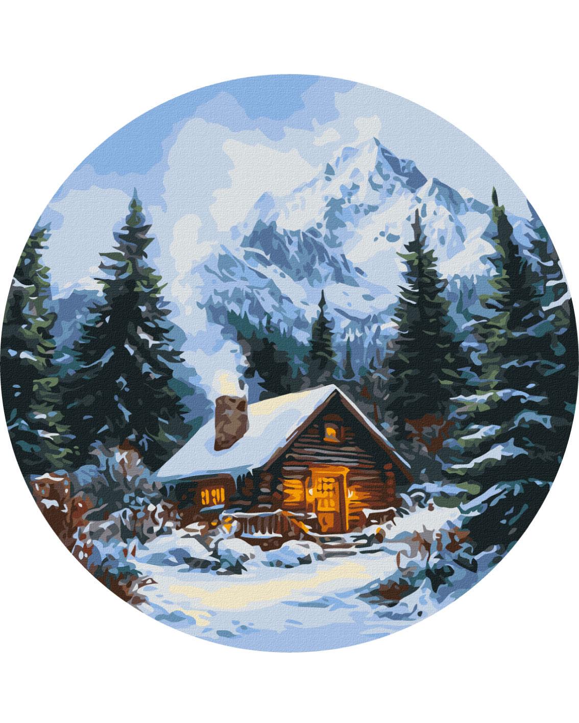 Картина за номерами Brushme Казкова хатинка в лісі d 40 см (RC00097L)