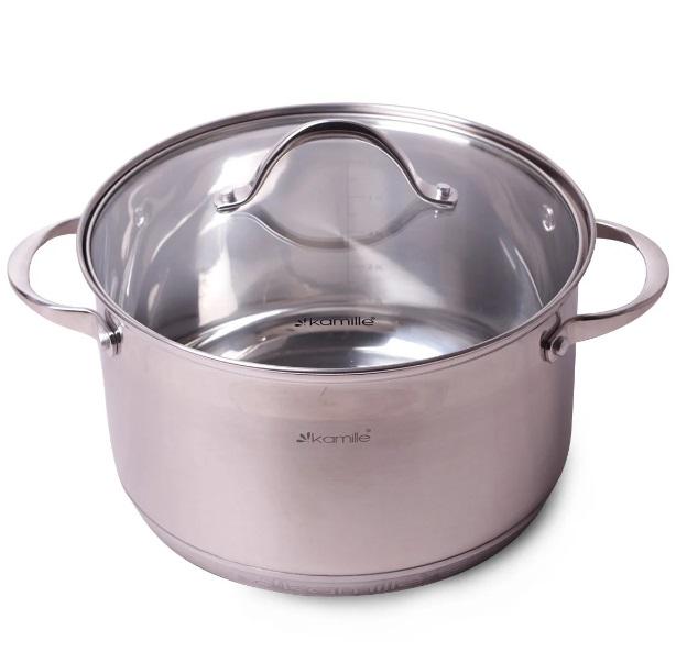 Кастрюля с крышкой Kamille KM-4722S 4,9 л Нержавеющая сталь (14382963)