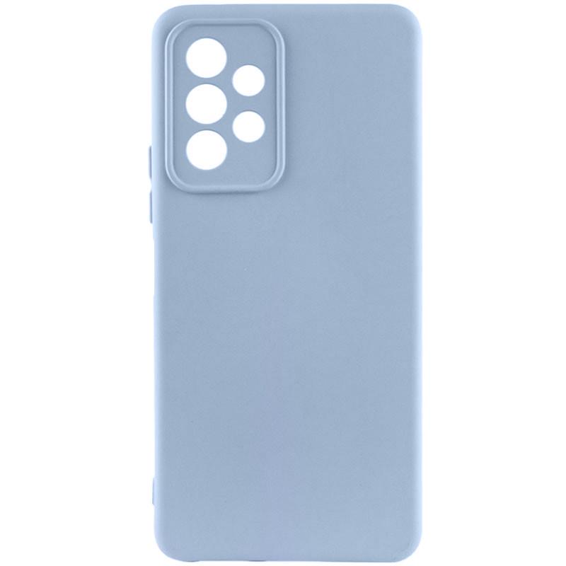 Противоударный чехол TPU GETMAN Liquid Silk Full Camera для Samsung Galaxy A33 5G Голубой / Lilac Blue