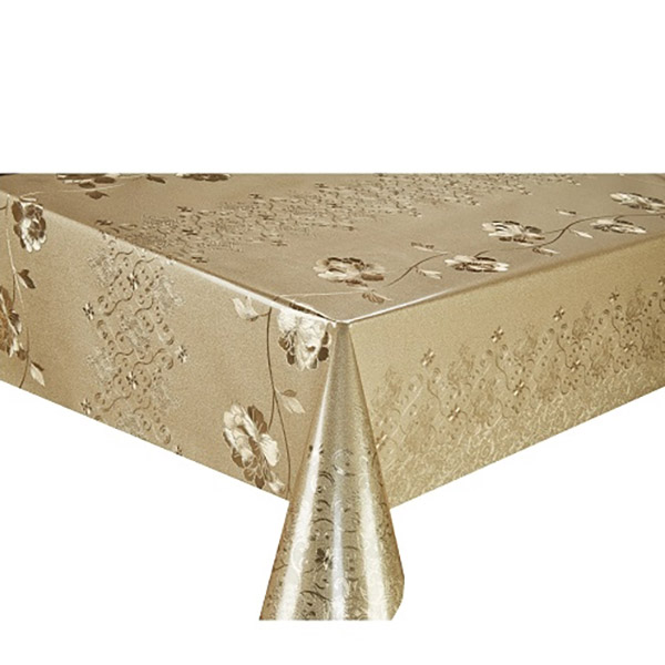 Клеенка ПВХ Stenson двусторонняя чеканная 1,37х20 м Светлое золото МА-2211