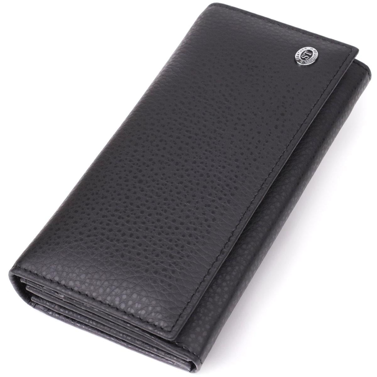 Кошелек женский ST Leather 23084 из натуральной кожи Черный (168-136-23084)