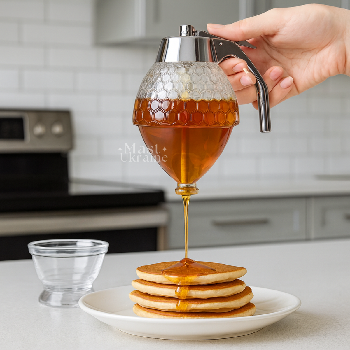 Дозатор для меду Honey Dispenser акриловий 200 мл Прозорий (D-48) - фото 5 Дозатор для меду Honey Dispenser акриловий 200 мл Прозорий (D-48) - фото 5