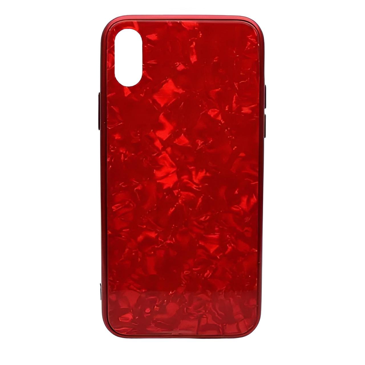 Чехол накладка Silicone Marmour Case for iPhone X Red