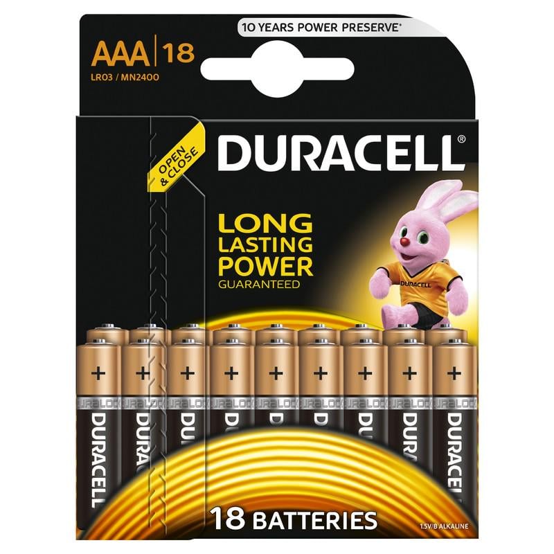 Батарейки Duracell AAA/LR03 Duralock Basic 1,5V 18 шт. (MN2400 18BL)