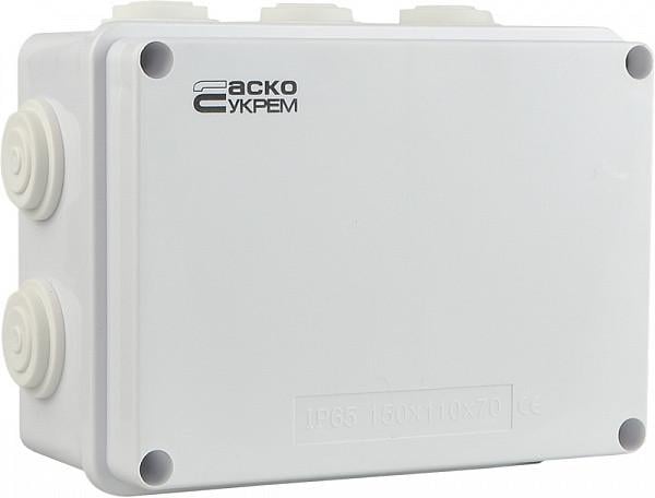 Распределительная коробка АСКОTY-RA наружная 10 герметичных вводов IP65 ABS 150х110х70 мм (A0150170019)