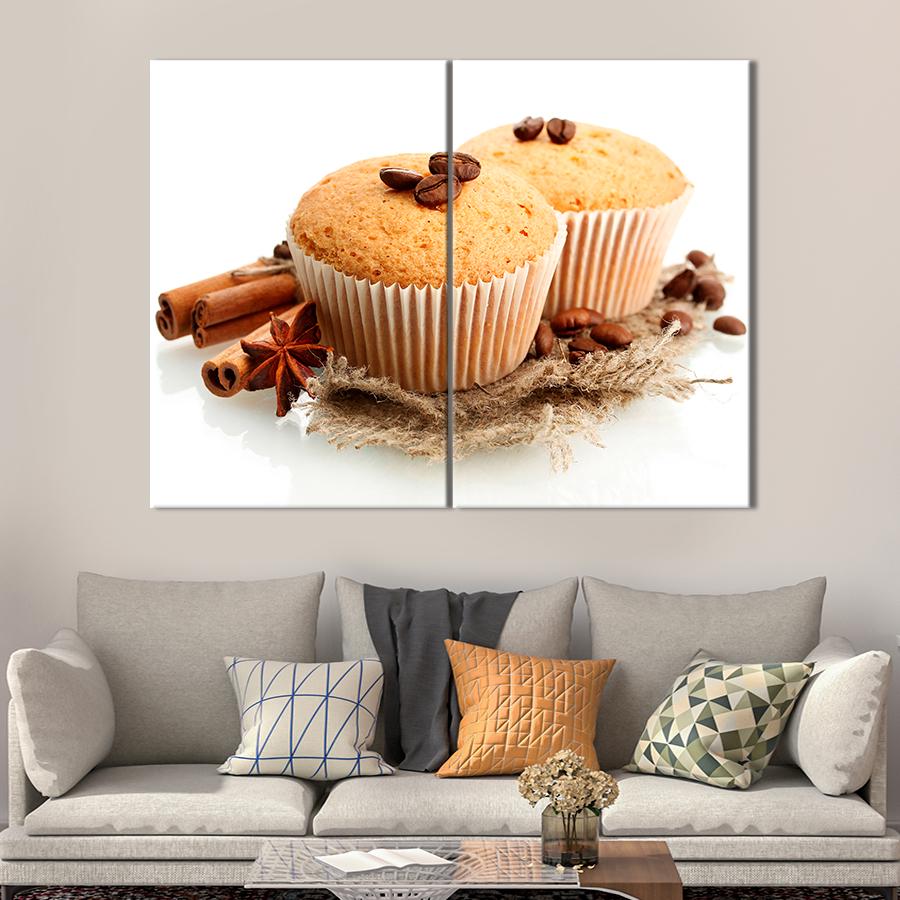 Настінний декор Кавові кекси з прянощами 111x81 см (A392-2)